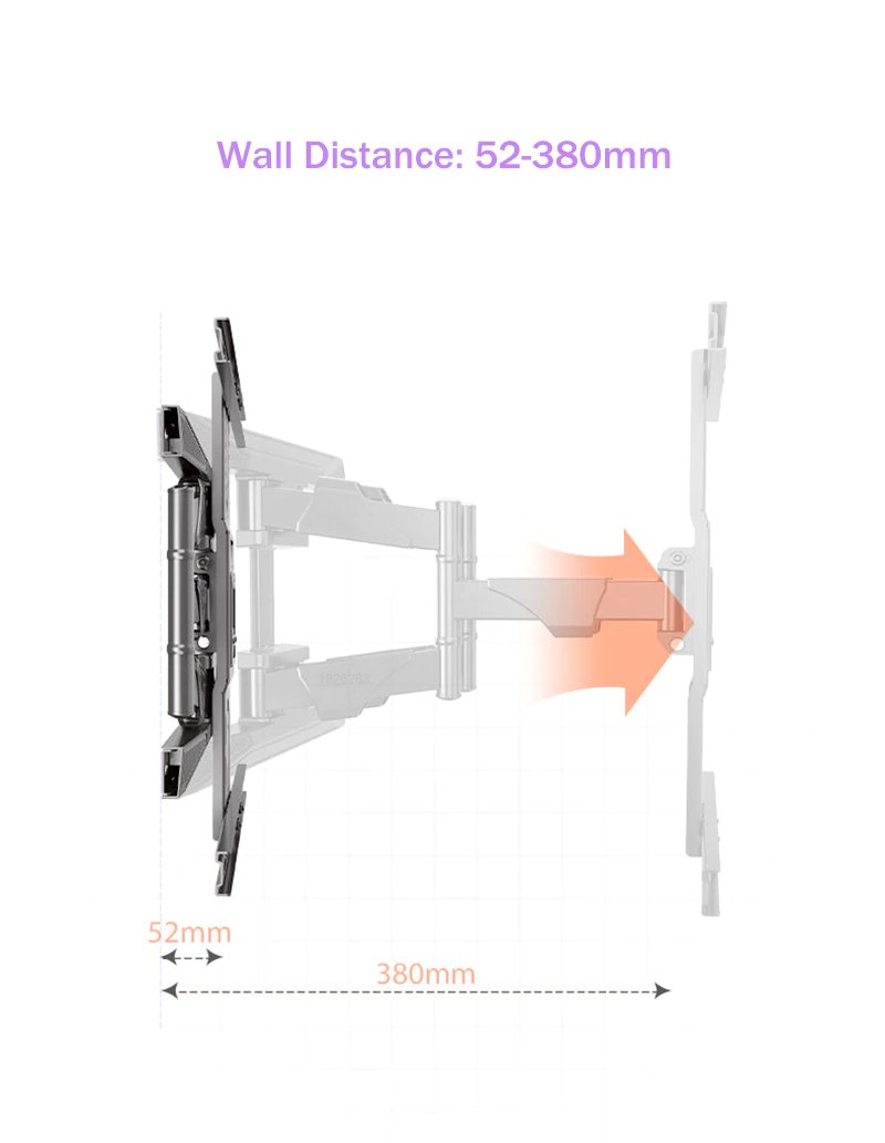 Giá treo tivi xoay góc đa năng P5 32-70 inch hàng Nhập Khẩu Model 2022 P6 45-75 inch tải 46kg siêu mỏng sát tường