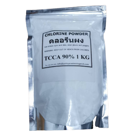 CHLORINE 1KG Powder TCCA 90% swimming pools water buckets for algae helps clean water