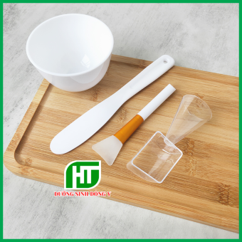 Bộ Bát Silicon Pha Mặt Nạ, Đắp Mặt Nạ, Bát Silicon Dẻo, Chổi Silicon, Cốc Đong Mặt Nạ Spa Cao Cấp