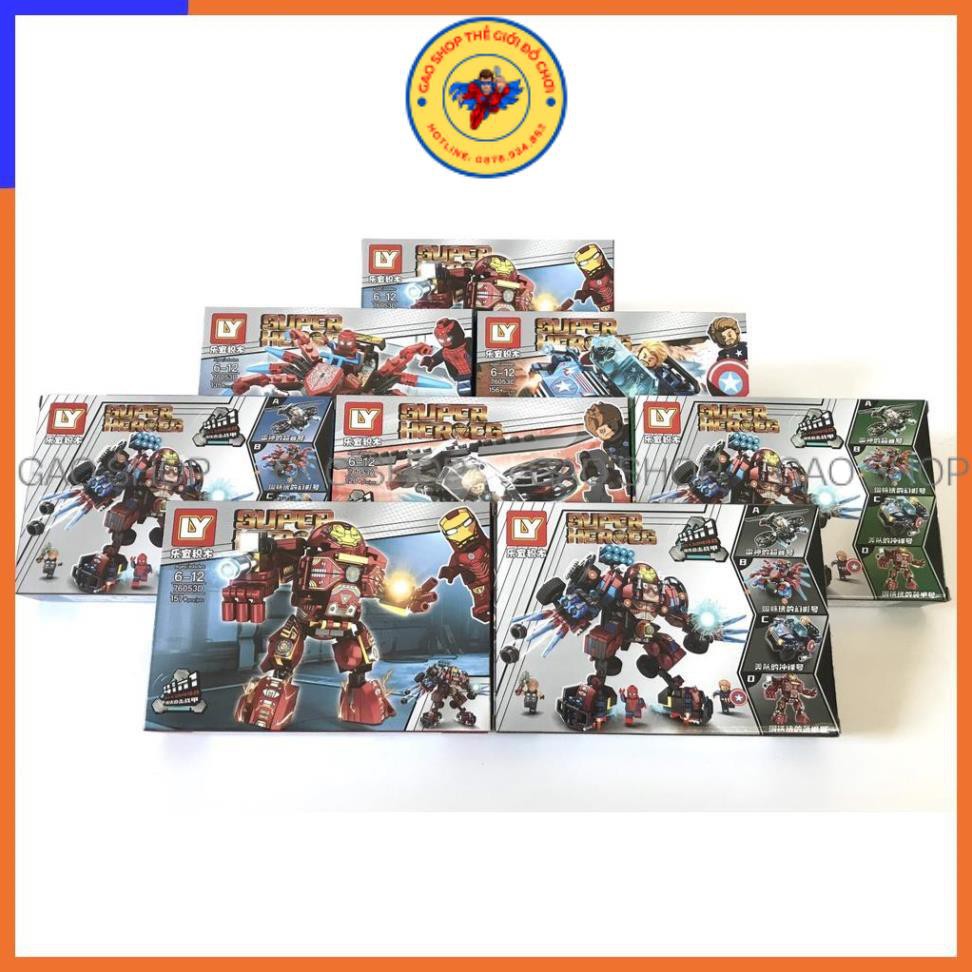 Bộ đồ chơi lắp ráp xếp hình non lego siêu anh hùng 76053/ người sắt hợp thể ironman/ spiderman