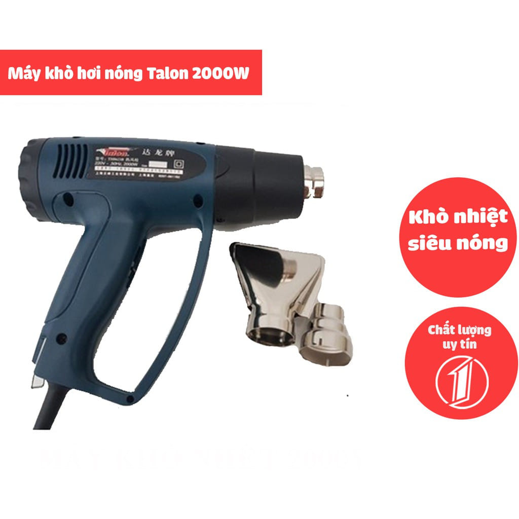 Máy khò tản nhiệt máy thổi keo nến.máy khò hơi nóng talon 2000w máy khò nhiệt - máy khò màng co hàng chính hãng,bảo hành 12 tháng lỗi 1 đổi 1