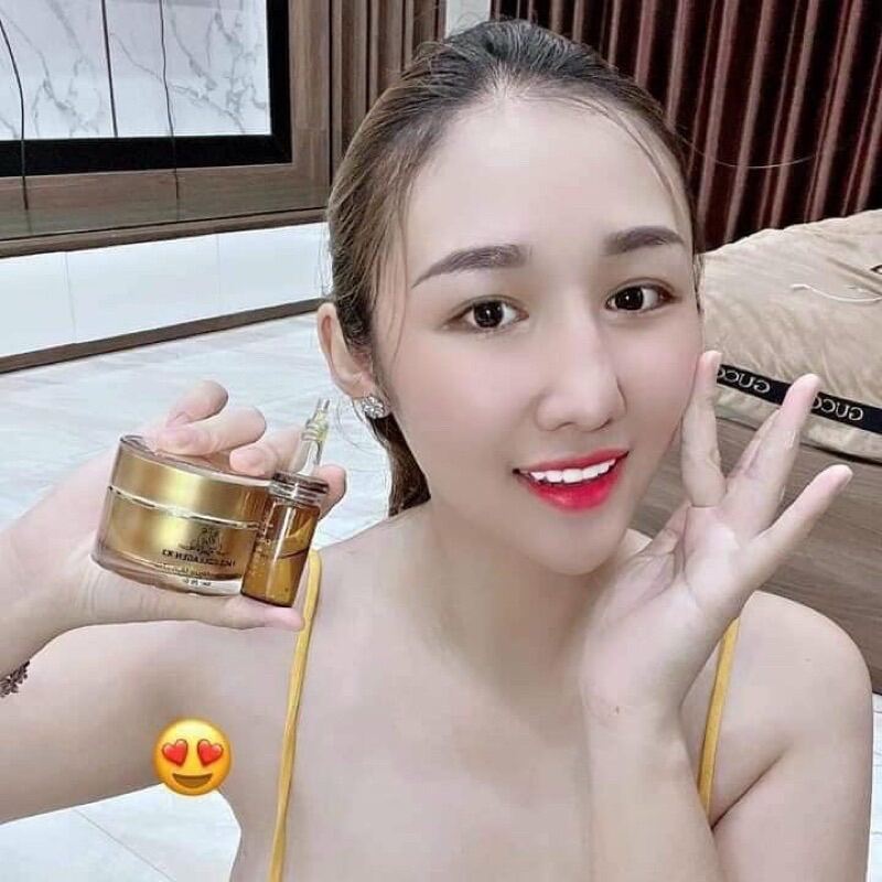 Combo Kem Face X3 Và Serum Dưỡng Collagen X3. Dưỡng trắng da ,xóa thâm nám và căng bóng da