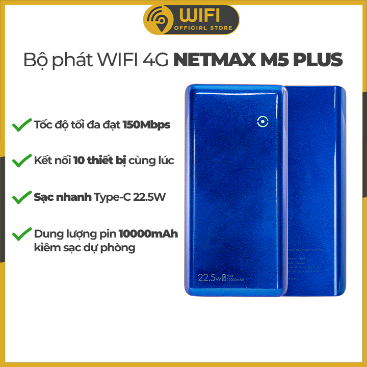 Bộ Phát Wifi 4G Netmax M5 Plus NM-M5