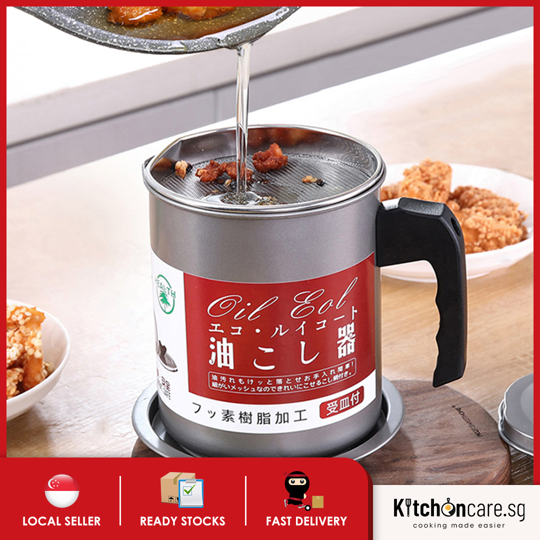 Bacon Grease Container Cooking Oil Storage Can With Strainer,Oil