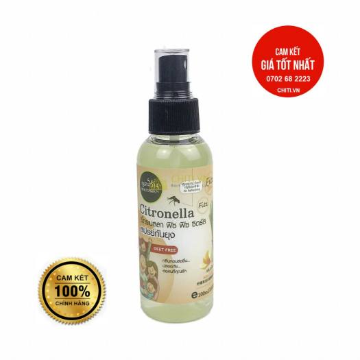 Tinh dầu xịt chống muỗi, côn trùng Phutawan Citronella Thái Lan 100ml