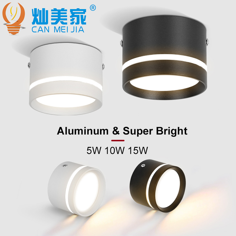 Đèn led âm trần bề mặt đèn âm trần macaron 5/10/15w đèn âm trần 220v đèn led nhà đèn âm trần đèn phòng khách 3 màu bảo hành 1 năm