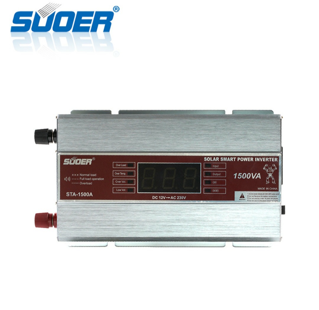 Bộ đổi điện 1500w 12v sang 220v có led hiển thị - sta-1500a