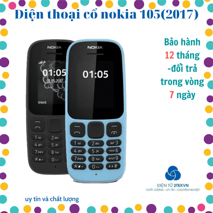 Điện thoại nokia chính hãng 105 loại 1 sim -bảo hành 12 tháng