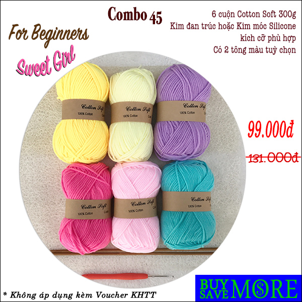 Combo 45- dành cho các bạn tập đan móc