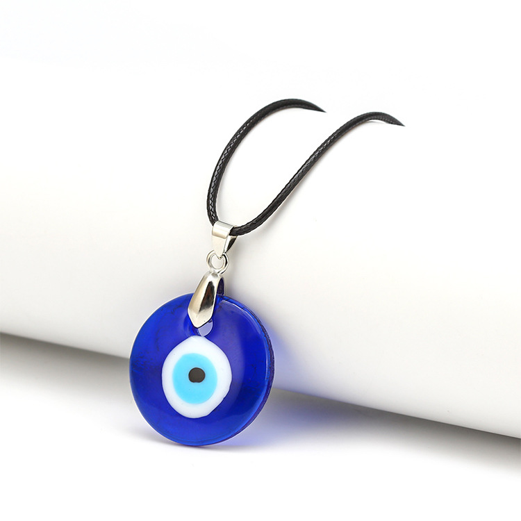 1 miếng evil eye mặt dây chuyền vòng cổ, thổ nhĩ kỳ evil eye bảo vệ vòng cổ, evil eye vòng cổ, may mắn màu xanh bảo vệ mắt đồ trang sức cho nam giới phụ nữ