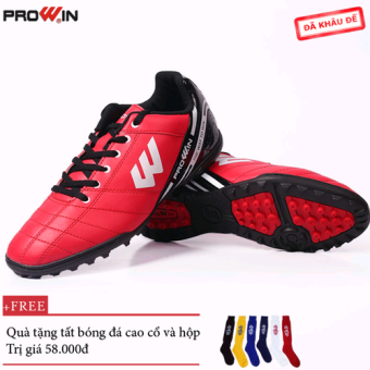 Giày Đá Bóng Prowin RX Đen, ĐỎ, VÀNG, XANH - Tặng kèm tất bóng đá cao cổ - RX.DEN
