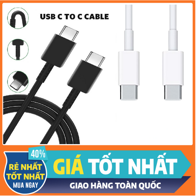 Cáp sạc nhanh 25w samsung 2 đầu type c
