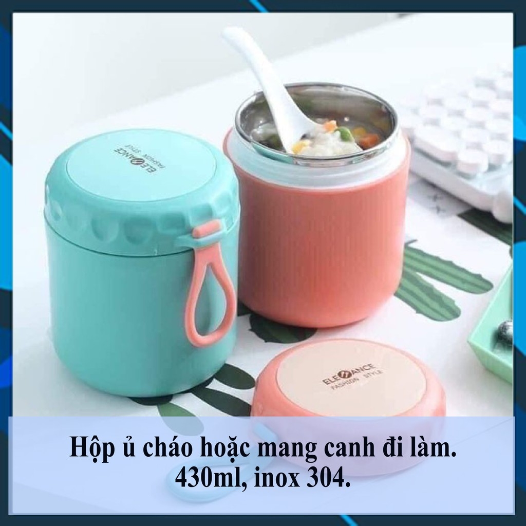 Cốc đựng canh, Cốc ủ cháo, Cốc đựng đồ ăn dặm cho bé ruột inox giữ nhiệt. Hộp đựng cháo giữ nhiệt cho bé