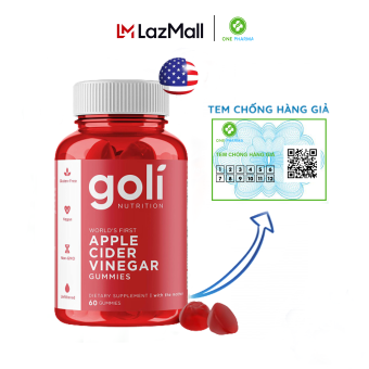 Kẹo Giảm Cân Dẻo Giấm Táo Goli Apple Cider Vinegar 60 Viên