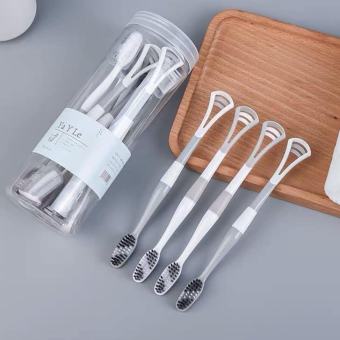 Hộp 8 cây bàn chải 2 đầu đánh răng & cạo rơ lưỡi tiện lợi