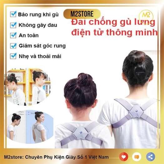 Đai chống gù lưng điện tử {LOẠI TỐT} thông minh cho trẻ em bé trai bé gái báo rung công nghệ Nhật Bản XIMO DCGL02