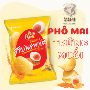 Combo 10 Gói Bánh Snack Bim Bim Khoai Tây O'Star Trứng Muối Gói 32g