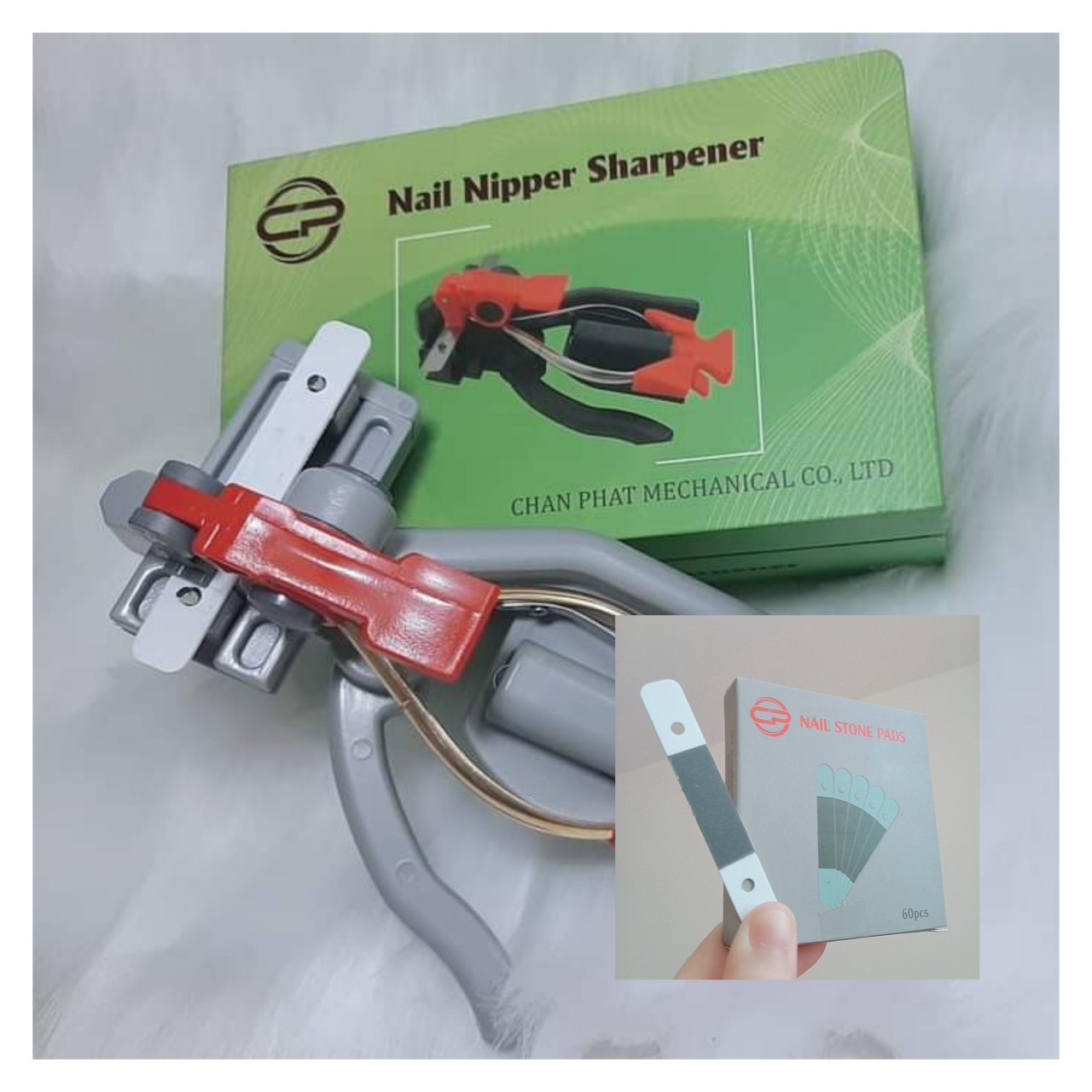 Combo máy mài kềm nails mini + hộp mài lẻ