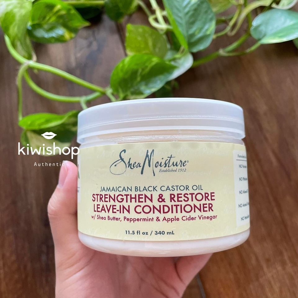 Dầu xả khô SheaMoisture Jamaican Black Castor Oil Strengthen & Restore Leave-in Conditioner