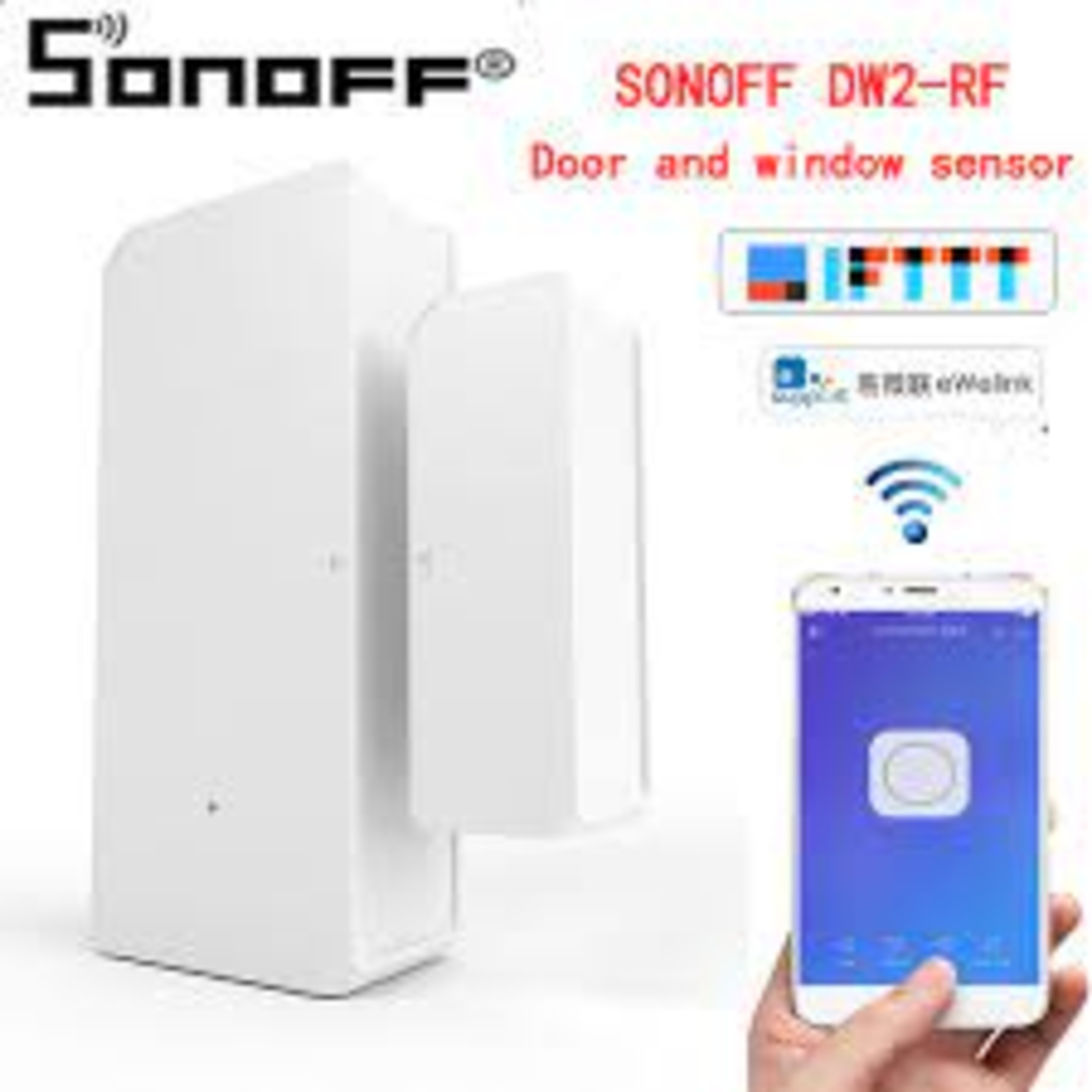 Cảm biến cửa Sonoff DW2 kết nối Wifi, App eWelink