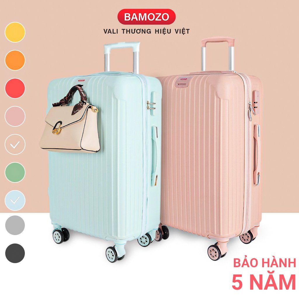 Vali kéo bamozo 20inch 8801 vali thời trang chống va đập nhựa cao cấp bảo hành 5 năm.