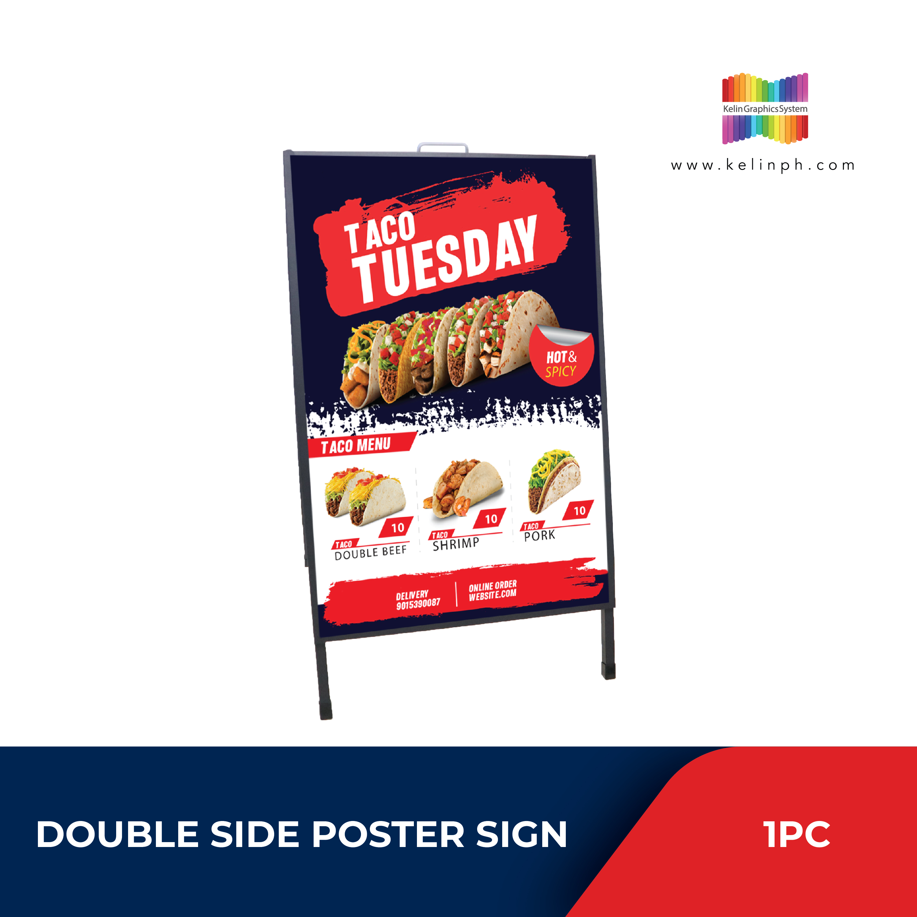 Door Frame Banner Stand for 80cm x 180cm Print Size Tarpaulin