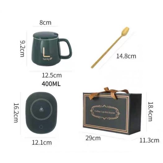 Cốc hâm nóng Lucky, cốc chưng yến pha trà pha cà phê, Cốc giữ nhiệt, đế hâm nóng cafe, Bộ cốc hâm sữa không kén cốc