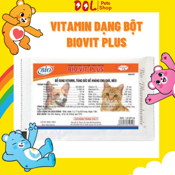 Gói Vitamin cho chó mèo Bio Vit Plus gói 5g