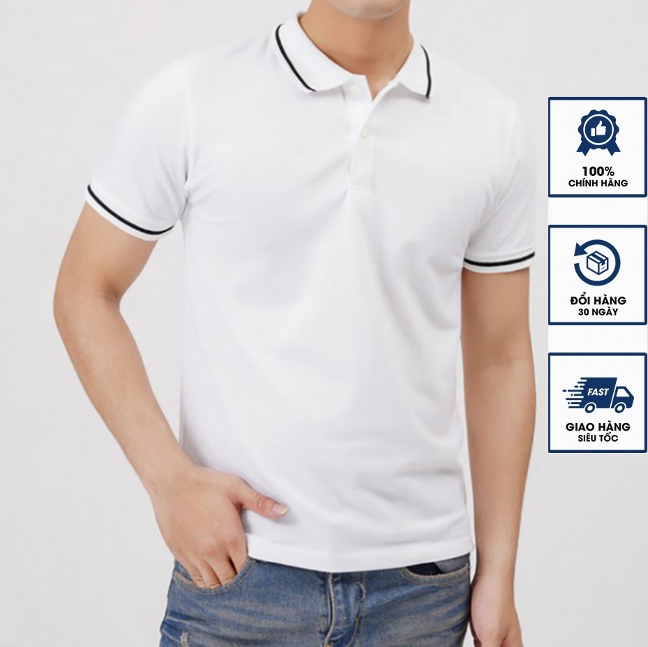 Kim Anh Watch Bigsize -Áo thun Polo nam ngắn tay cổ bẻ thêu Logo Mec-PHG vải thun cotton 4 chiều sang trọng lịch lãm-PLOMEC212-Xanh đá đậm,M(45-56kg)