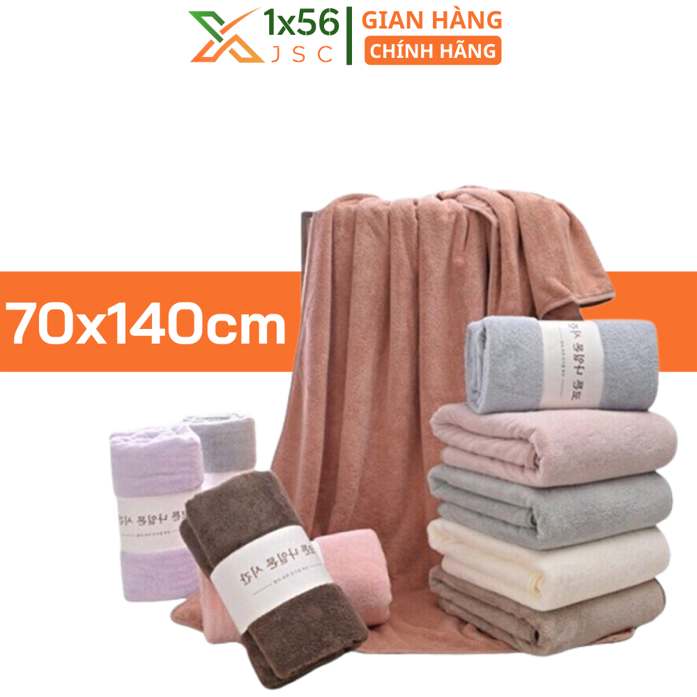 Khăn tắm Hàn Quốc cao cấp, size lớn 70x140cm - Siêu mềm mịn, siêu bền