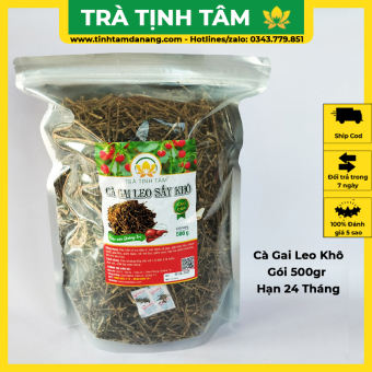 Trà cà gai leo sấy khô nguyên chất giải độc gan Tịnh Tâm gói 500gr cao cấp sao vàng hạ thổ giúp thanh nhiệt, mát gan