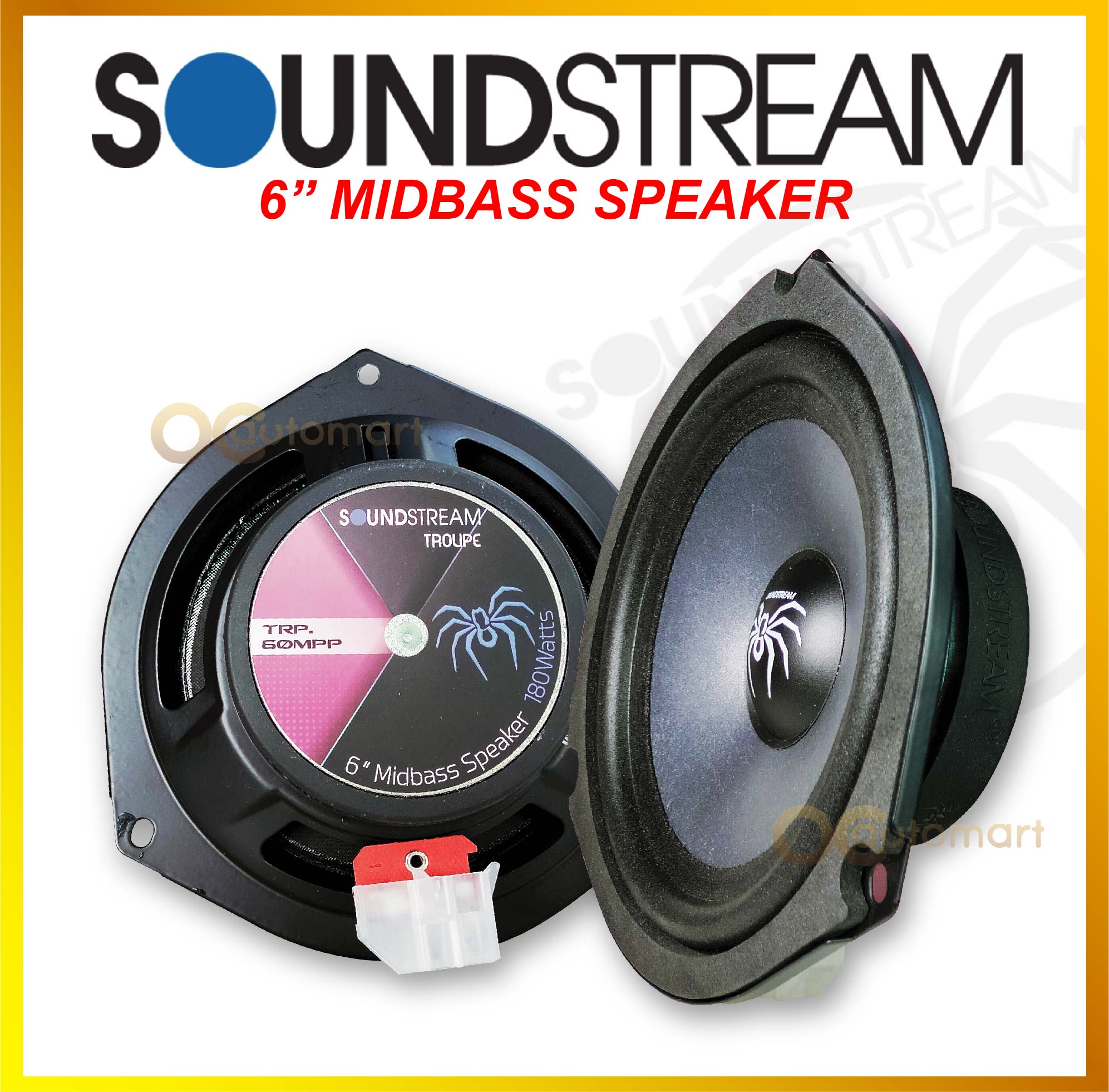 Soundstream Inch Perodua Oem Plug N Play Mid Bass Car Speaker Spk Spiker Kereta Watts