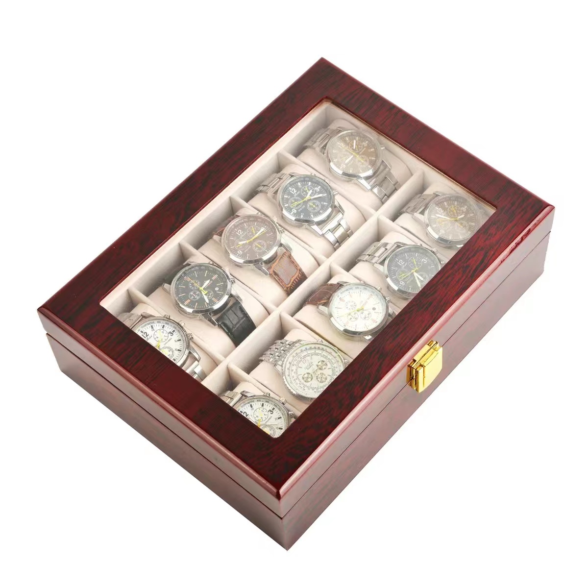 มุมมองเพิ่มเติมของสินค้า #*พร้อมส่ง*กล่องนาฬิกา 6 10 12 20เรือน กล่องใส่นาฬิกา 6/10/12/20ช่อง (รุ่นไม้ฮอกกะนี) A.กล่องเก็บนาฬิกาข้อมือ กล่องไม้นาฬิกา 6 10 12 20 Watch Box