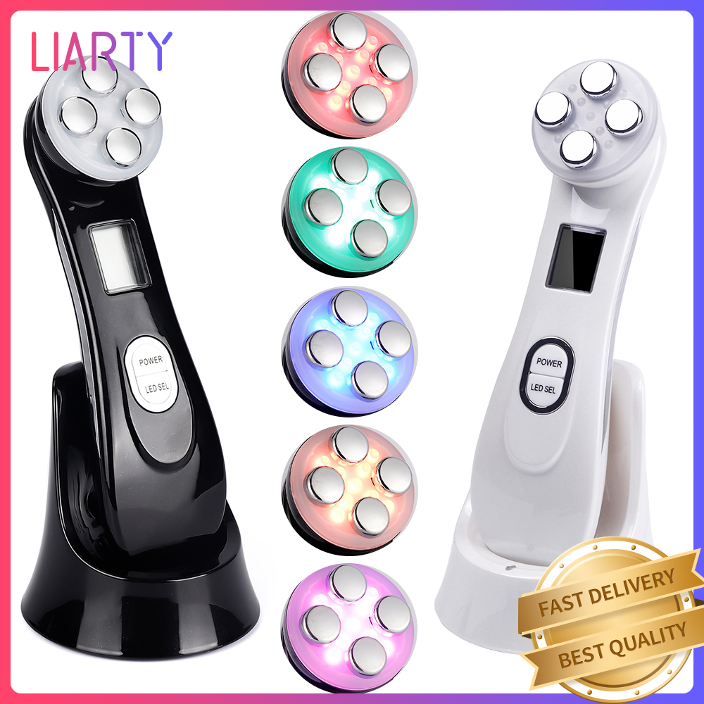 Gambar LIARTY 5in1 RF EMS Electroporation LED Photon Light Therapy Beauty Device Anti Aging Face Lifting Tightening Eye Facial Skin Care