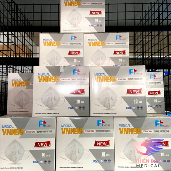 Hộp Khẩu trang VN95 Có Van Phương Tuyến Cực Dày, Kháng Khuẩn (Người lớn – Hộp 10 chiếc)