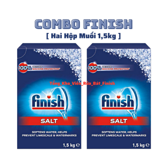 Combo 02 hộp muối Finish 1,5kg [ Thuận tiện cho việc bảo quản, sử dụng ].