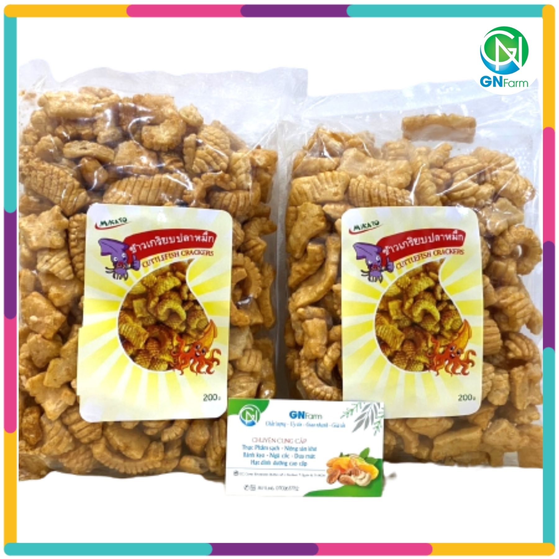 Snack mực thái lan siêu giòn ngon đậm vị - túi 200g