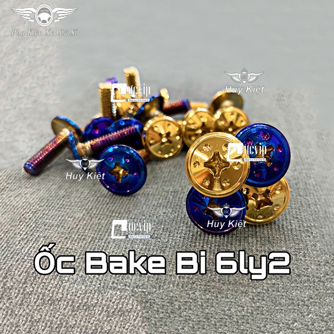 Ốc bake bi 6ly2 dù titan vàng ms1744
