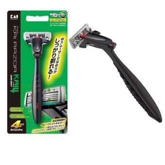 Dao cạo râu 4 lưỡi kép KAI Razor KAI - Nhật Bản (xanh lá)