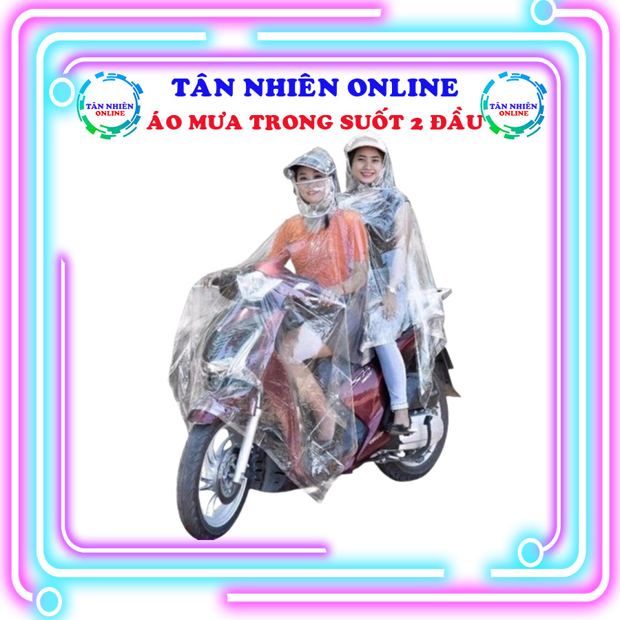 Áo mưa 2 đầu trong suốt Với trọng lượng nhẹ trong suốt  có khả năng chịu lực và không độc hại, áo đi mưa, Tân Nhiên Online