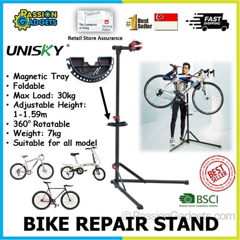 UNISKY Bike Repair Stand for Maintenance Height Adjustable Rack with Quick  Release Bicycle Mechanics Maintenance Workstand