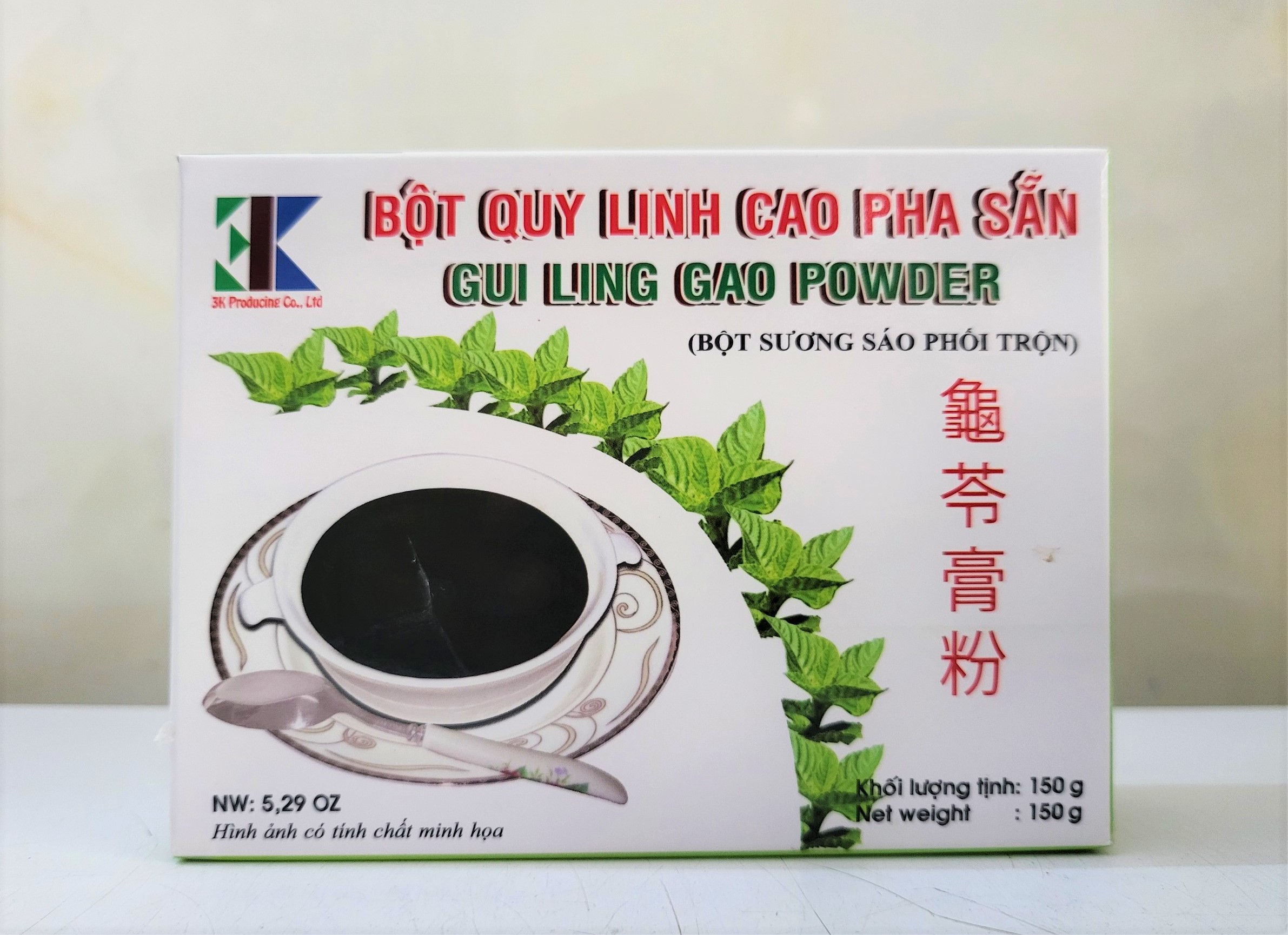 Hộp 150g BỘT QUY LINH CAO Sương sáo phối trộn PHA SẴN VN 3K Gui Ling Gao