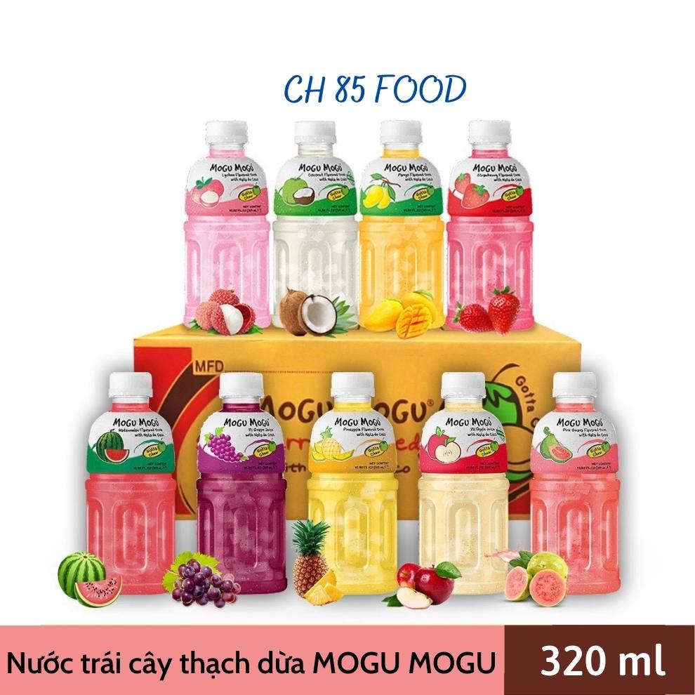 Nước thạch trái cây, nước uống trái cây thạch dừa Thái Lan MOGU MOGU các vị hoa quả 320ml- Date mới
