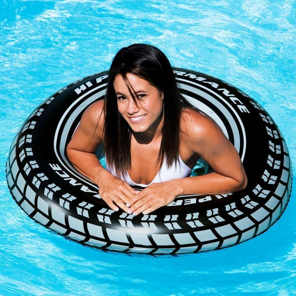 Intex Giant Tire Tube 36 Inch Swim Ring Summer Fun Float Inflatable For Kids Baby Swimming Pool Ring Tube