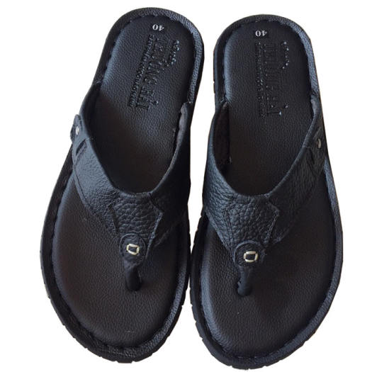 Dép xỏ ngón nam Trường Hải đen da bò thật giá rẻ