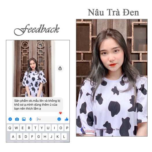 Thuốc Nhuộm Tóc Màu NÂU TRÀ ĐEN Không Tẩy