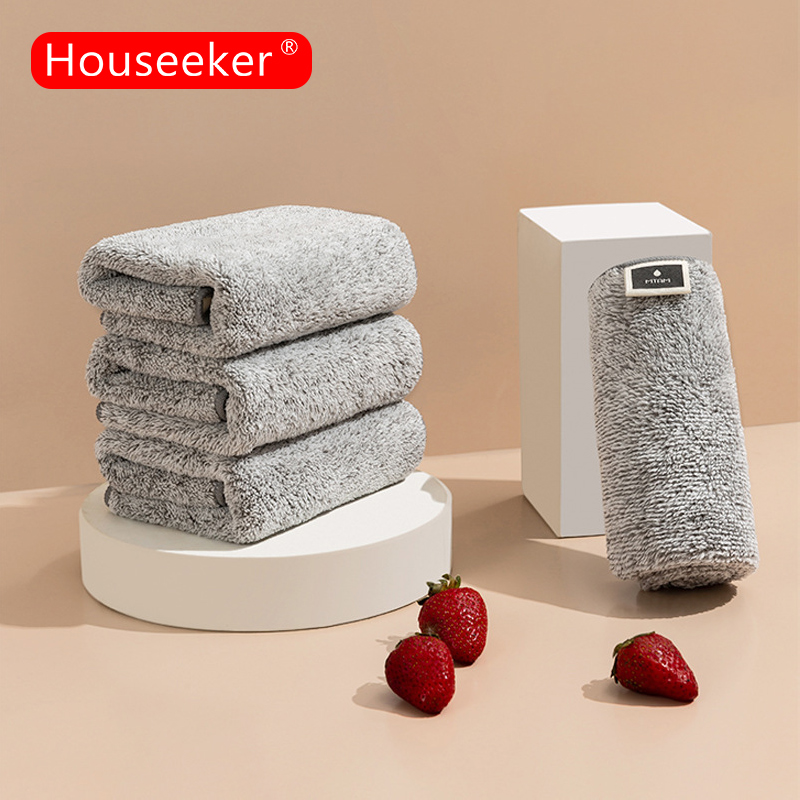 Houseeker khăn lau bát đĩa than tre miếng cọ rửa vi sợi chống dầu mỡ giẻ lau thấm hút dày khăn lau bát đĩa