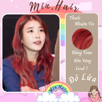 Thuốc nhuộm tóc màu đỏ lửa , tặng kèm oxy trợ dưỡng và bao tay