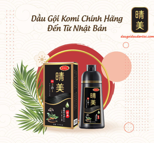 KOMI - DẦU GỘI PHỦ BẠC THẢO DƯỢC ĐEN TÓC - 500ML