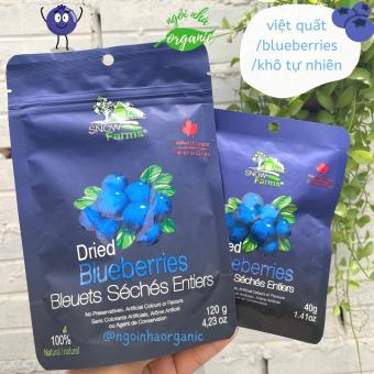 Việt quất khô tự nhiên Snow Farms Dried Blueberries